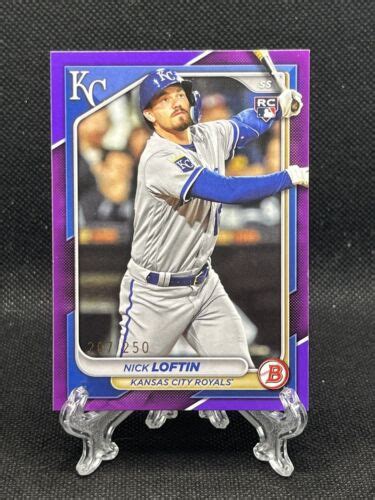 2024 Bowman 71 Nick Loftin RC Purple 250 Rookie Card SP Kansas City