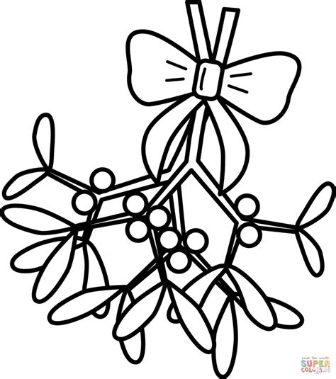 Mistletoe Coloring Page Printable Free Printable Templates