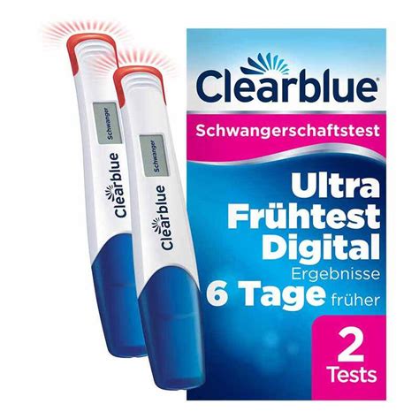 Clearblue Schwangerschaftstest Ultra Frühtest Digital 2 St online bei