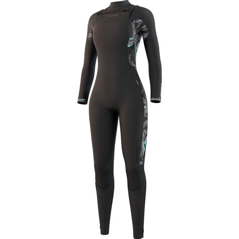 2021 Mystic Womens Dazzled 53mm Chest Zip Wetsuit 210078 Black Wetsuits Wetsuit Outlet