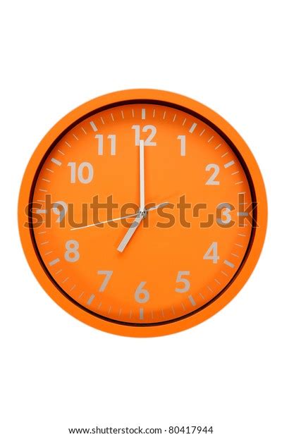 Beautiful Clock On Wall 7am 7pm Stock Photo Edit Now 80417944