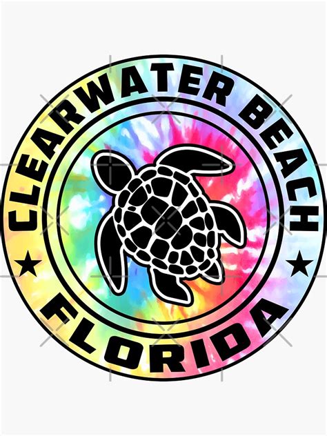 Clearwater Beach Florida Sea Turtle Fl Sticker For Sale By