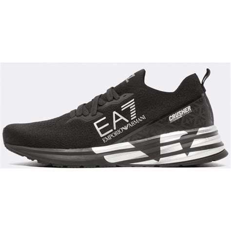 Emporio Armani Ea7 Crusher Blacksilver Sneaker Trainer Footwear From