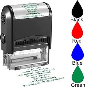 Personalised Stamp Self Inking Custom Business Address Rubber Stamps