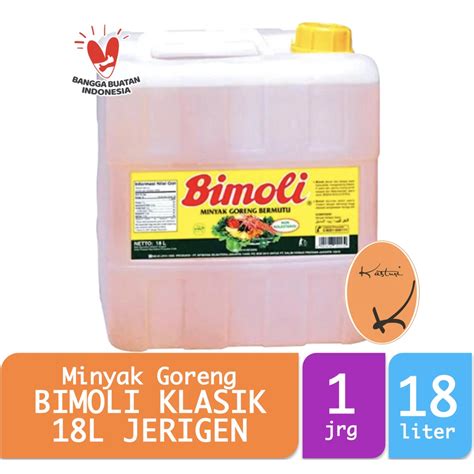 Jual Bimoli Klasik Liter Minyak Goreng Jerigen Shopee Indonesia