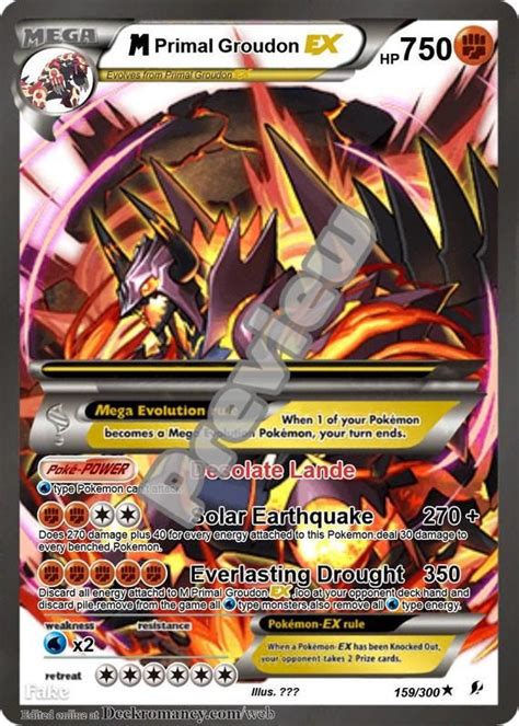 M Primal Groudon Ex Pokemon Card Etsy Pokemon Cards Legendary Cool