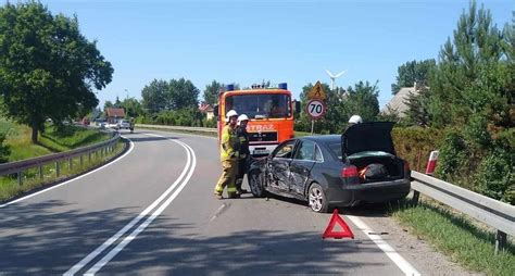 Wypadek na drodze krajowej nr 55 w powiecie malborskim Zderzyły się