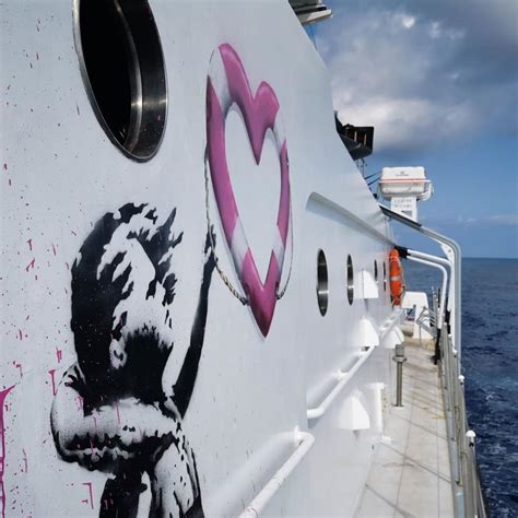 Banksy Funded Refugee Rescue Boat Patrolling Mediterranean In Trouble Brightvibes