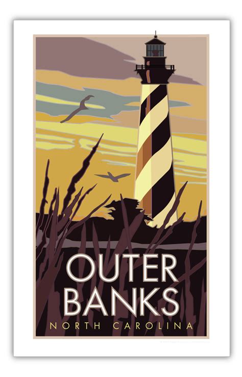 The Outer Banks of North Carolina - Poster - Travel Posters