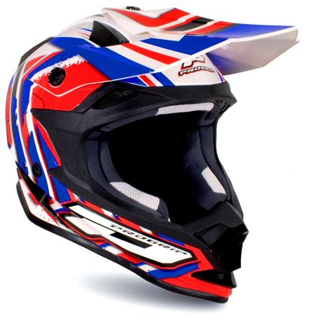 CASCO CROSS PROGRIP 3191 RED BLUE Rosso Blu