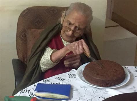 On 107th Birthday Grandma Gets Perfect T Big Hug From Handsome