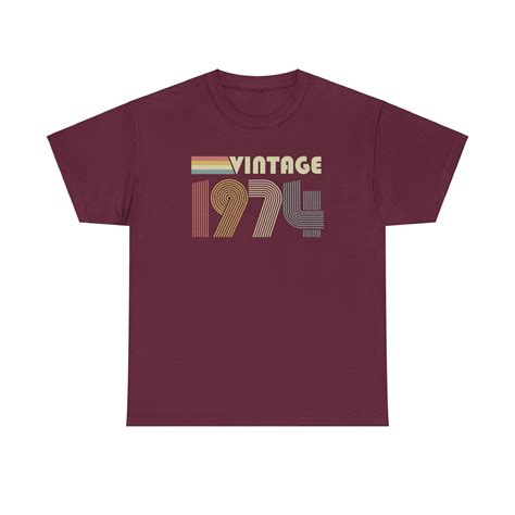 Vintage 1974 Retro Style 50th Birthday T Shirt 2024 Fiftieth T Ideas Etsy