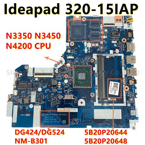 For Lenovo Ideapad 320 15IAP Laptop Motherboard N3350U N3450U N4200U