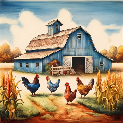 barn farm  chickens art print  stock photo public domain pictures