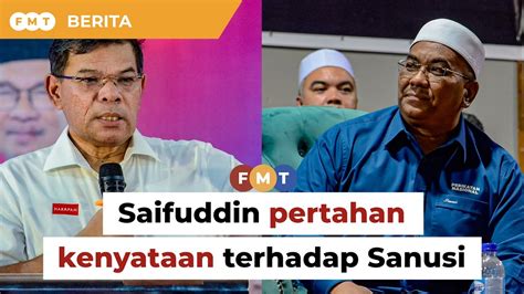 Kenyataan Saya Pada Sanusi Wajar Kata Saifuddin Dalam Pembelaan Saman