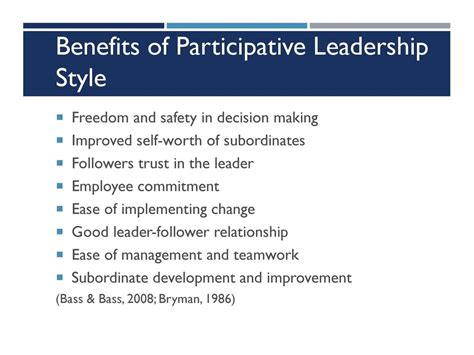 Participative Leadership Styles