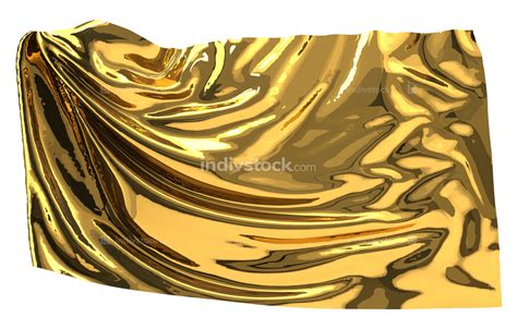 Golden Flag Banner 3d Rendering Indivstock