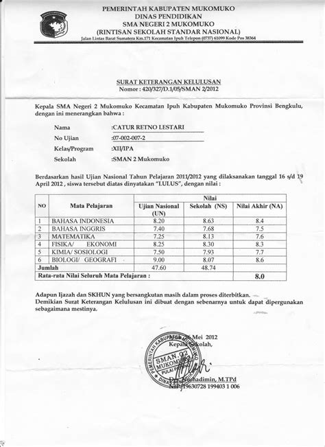 Contoh Surat Keterangan Salah Penulisan Skhun Adalah Imagesee