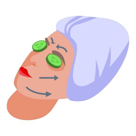 Premium Vector Cosmetic Facial Massage Icon Isometric Vector Face