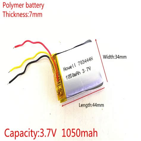 Bateria De Pol Mero De L Tio Recarreg Vel 3 Linhas 3 7v 1050mah Linha