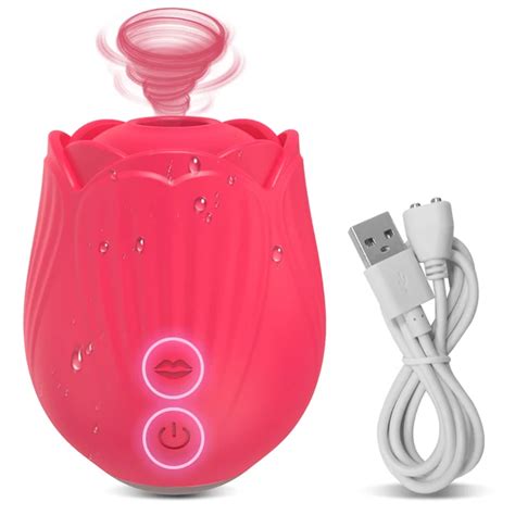 Rose Vibrator Female Oral Tongue Licking Clitoris G Spot Stimulator