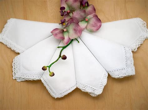 Bridal Set Of 6 Different Wedding Handkerchiefs Set 1a