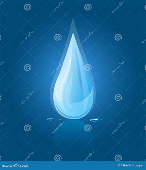 Icono Del Vector De La Gota Del Agua Azul Stock de ilustración