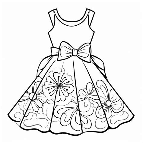 Premium Photo | Mini dress doodle hand drawn cute coloring book kawaii ...