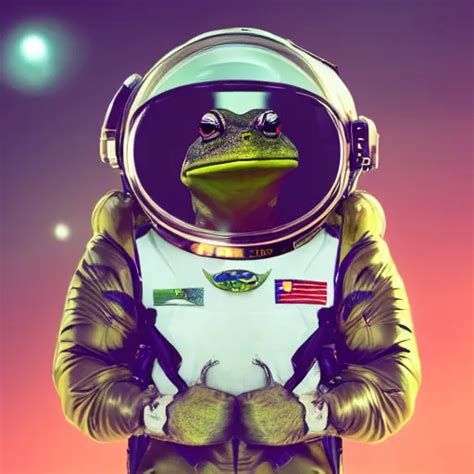 Frog In A Spacesuit And Brad Pitt In A Spacesuit Stable Diffusion