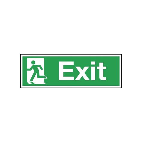 Exit Running Man Left Sign Exit Running Man Left Signage