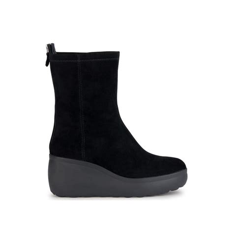 Bottines Cuir Respirantes Compensées Spherica Ec9 Geox Noir La Redoute