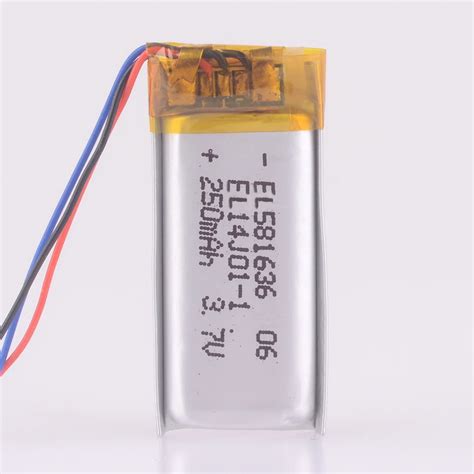 3lines 581636 37v 250mah Li Polymer Rechargeable Battery For Sex Toys Dvr Papagou260 318 360