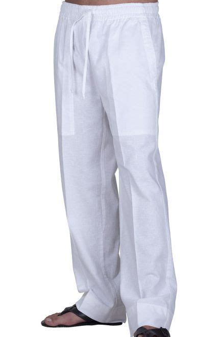 Mens Velero Linen Pants In White Mens Linen Pants Mens Beach Wedding