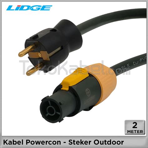 Kabel Powercon - Steker Outdoor [2m] - Tokokabel.com