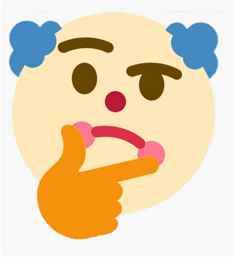 #emojis #meme #dank #clown - Discord Thinking Emoji Png, Transparent ...