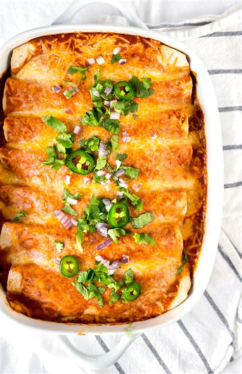 Rotisserie Chicken Enchiladas With A Simple Enchilada Sauce Easy