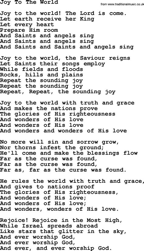 Joy In The World Lyrics 5
