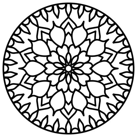 Hermoso diseño de mandala floral elemento decorativo ornamental