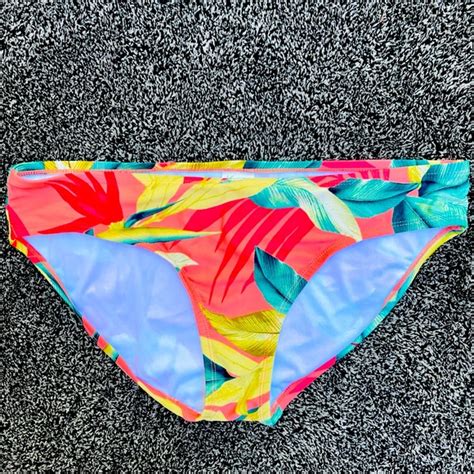 Kona Sol Swim Kona Sol Tropical Hipster Bikini Bottoms Size Largw