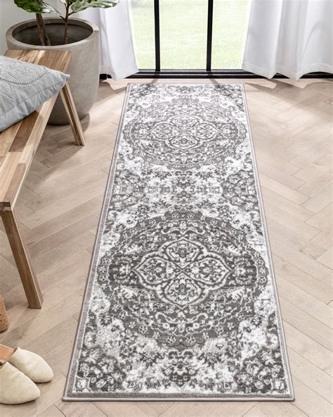 Well Woven Granda Grey Oriental Runner Rug - Easy to Clean - Walmart.com