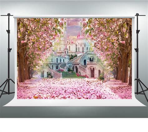 Vidmot Spring Flower Garden Backdrop Cherry Blossom