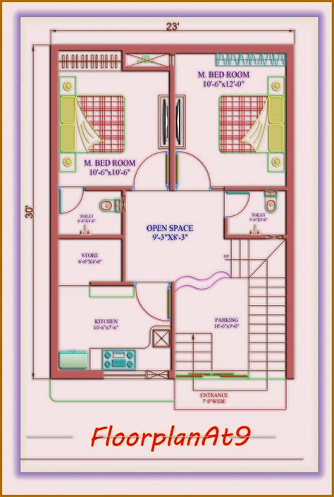 West Facing House Vastu Plan With Pooja Room 3D - jengordon288