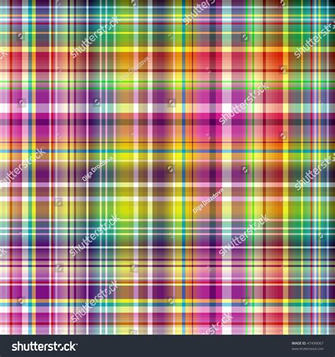 Seamless Vivid Rainbow Checkered Pattern Vector Stock Vector Royalty