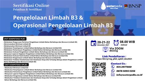 Pelatihan And Sertifikasi Pengelolaan Limbah B3