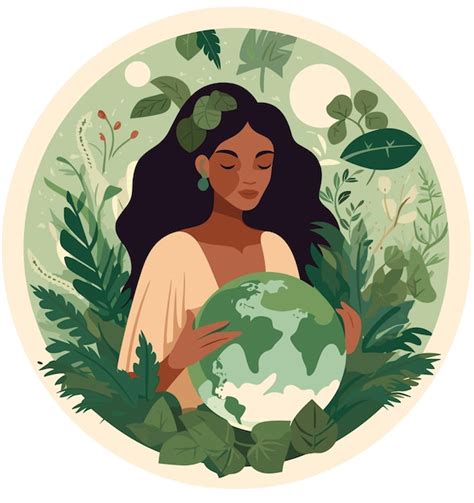 Premium Photo A Woman Holding Earth Globe