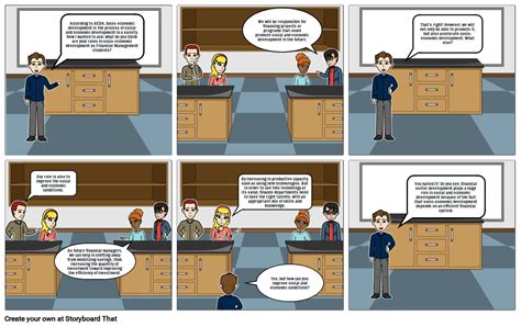 Comic Strip Socio Economic Contribution Storyboard