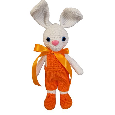 Jucarie Crosetata Handmade Orange Bunny Tehnica Amigurumi Emag Ro