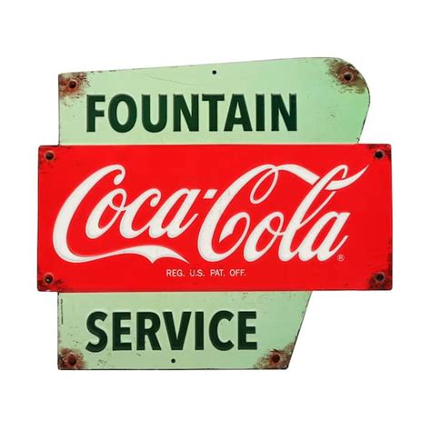 Open Road Brands Coca Cola Service Embossed Tin Sign S The