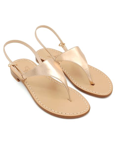 Migliera Gold Pink Sandals Strip In Leather Color Gold Lined In Leather