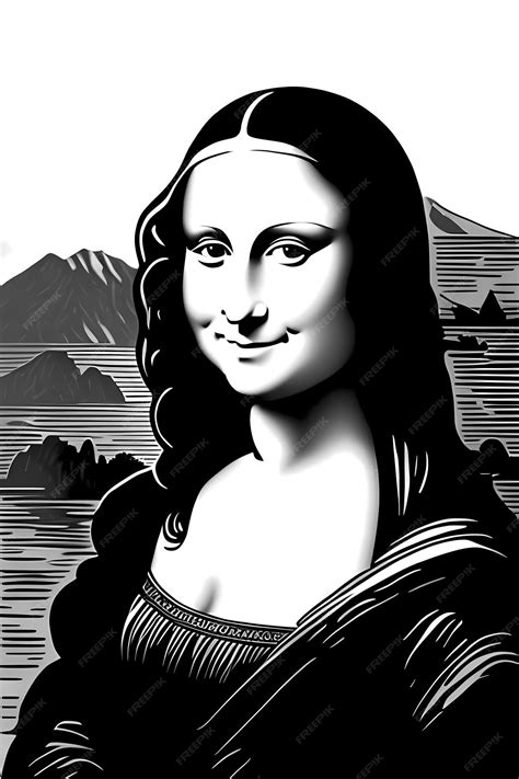 Premium Ai Image Cheerful Smiling Mona Lisa